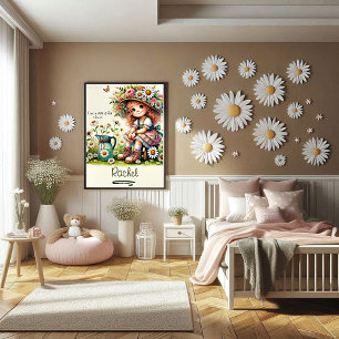 Personalised child of God daisy girl Poster