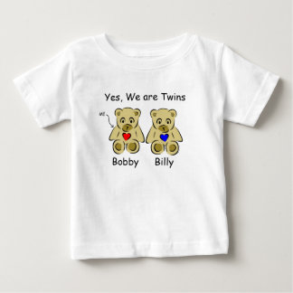 Personalised Child Tshirts Yes, We Are Twins