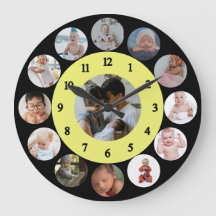 Personalised Childhood Moments Photo Wall Clock