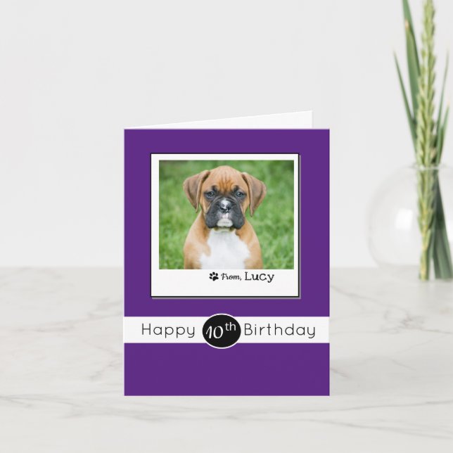 Personalised Children Birthday Card From Dog (Front)