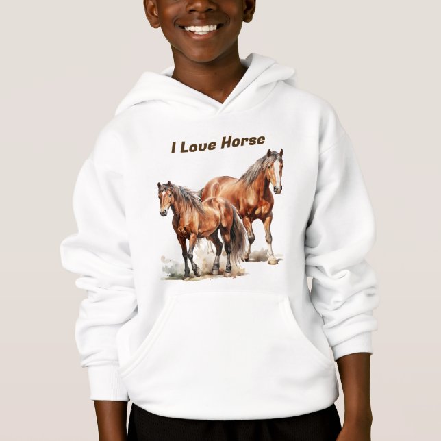 Personalised Children’s I Love Horses. Farm Animal (Front)