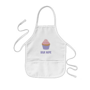 Personalised Children's Baking Apron with Cupcake