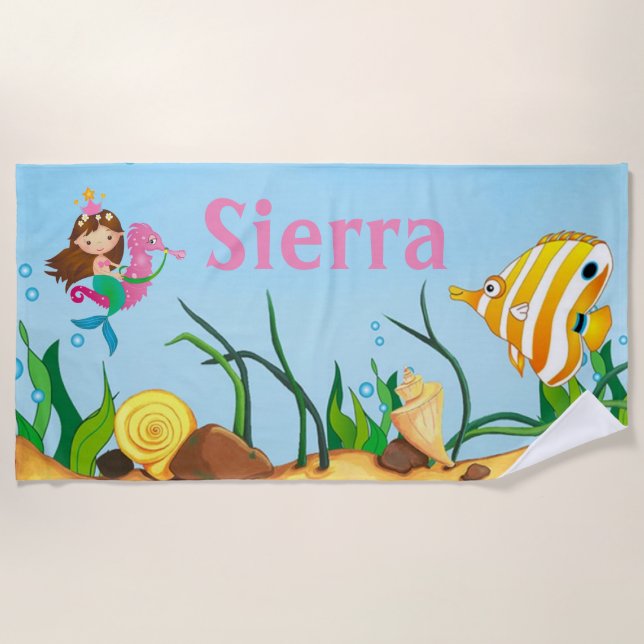 Personalised Children's Beach Towel (Front)