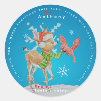 Personalised Children's Christmas Stickers 