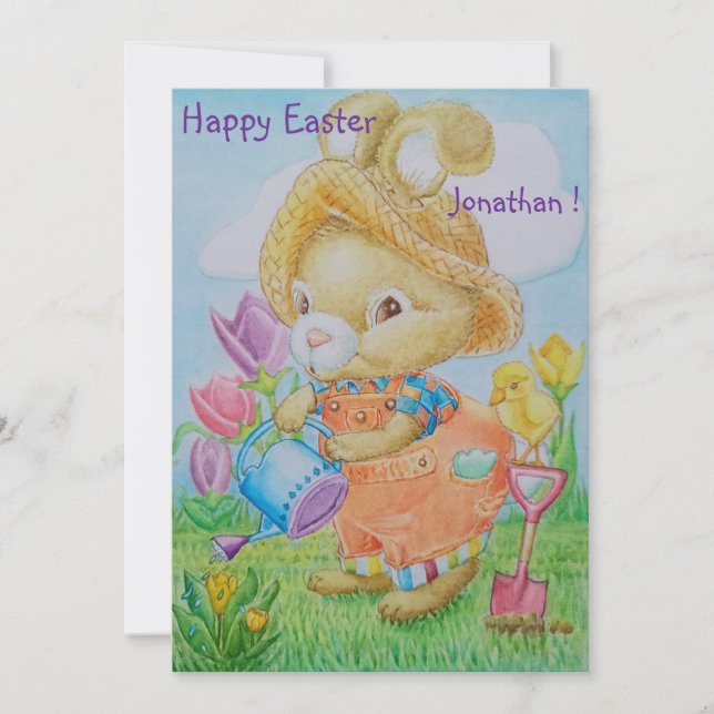 Personalised Children's Easter Greeting Card  (Front)