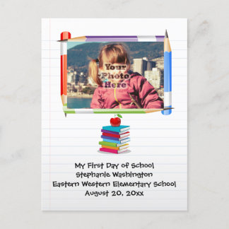 Personalised Children's Kids School Custom Photo Postcard