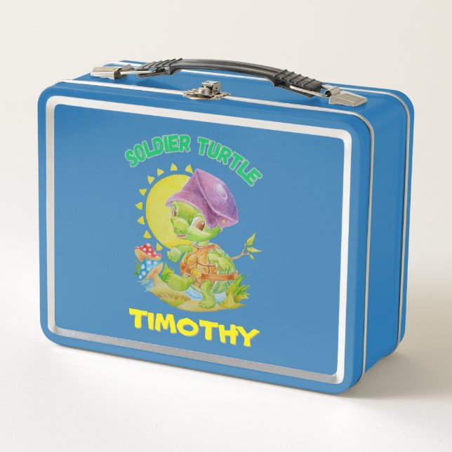 Personalised Children's Metal Lunch Box  (Front)