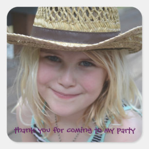 Personalised Children's Party Thank You Sticker