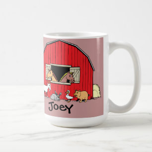Personalised Child's Barn and Animals Mug