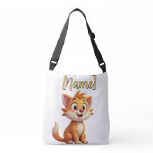 Personalised child's Cross-Body Bag -merv the cat 
