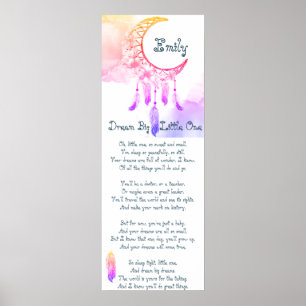 Personalised child's dreamcatcher  poem poster