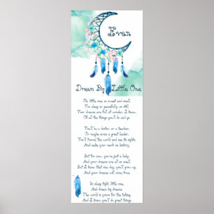 Personalised child's dreamcatcher poem poster