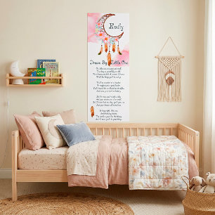 Personalised child's dreamcatcher poem poster
