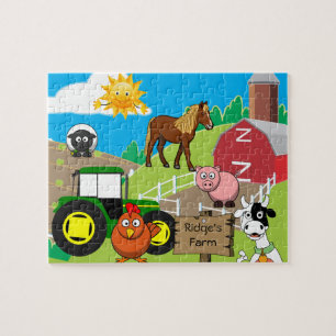 Personalised Child's Farm Jigsaw Puzzle