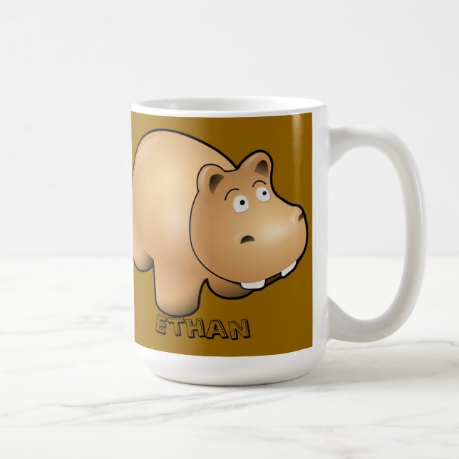 Personalised Child's Hippo Mug (Right)