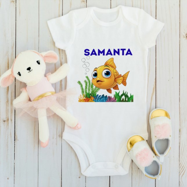 Personalised "[Child's Name]" Little Fish Bodysuit (Creator Uploaded)