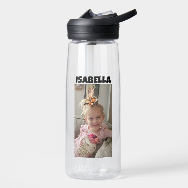 Personalised Child's Photo and Name     Water Bottle (Left)