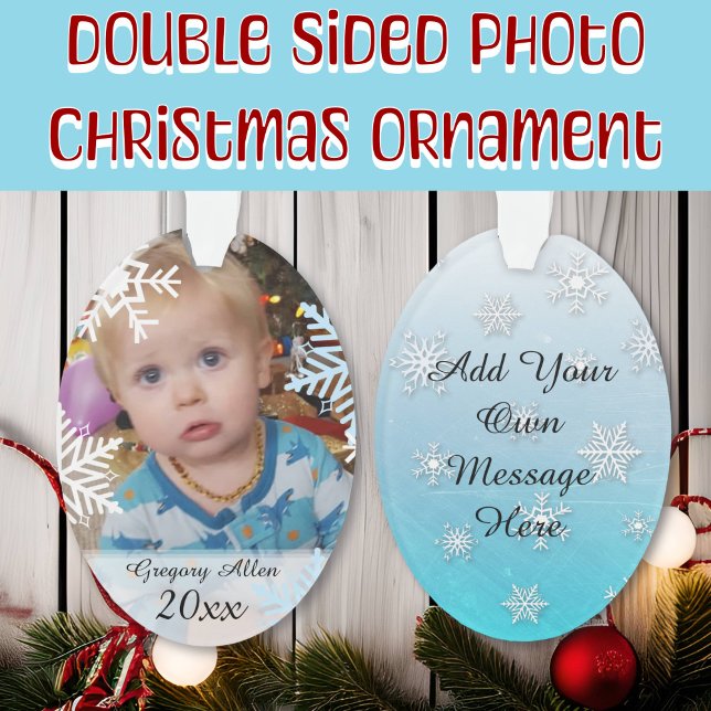 Personalised Child's Photo Christmas Keepsake Ornament (Creator Uploaded)