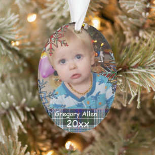 Personalised Child's Photo Christmas Keepsake Ornament