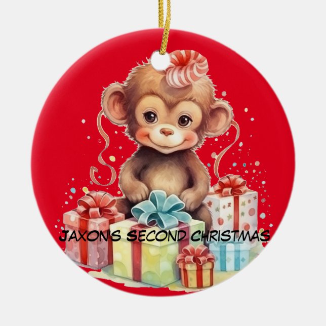 Personalised Child's Second Christmas Ornament (Front)