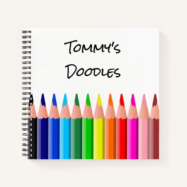 Personalised Child's Sketchbook Doodle Notebook (Front)