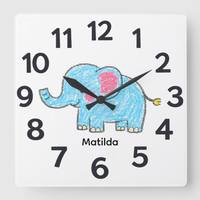 Personalised Child's Wall Clock (Front)