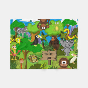 Personalised Child's Zoo Fleece Blanket