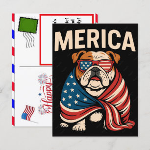 Personalised Chill The Fourth Out Funny Dog Lover Holiday Postcard