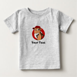 Personalised Chimp cartoon Baby T-Shirt