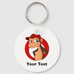 Personalised Chimp cartoon Keychain