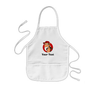 Personalised Chimp cartoon  Kids Apron