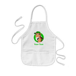 Personalised chimp cartoon  kids apron