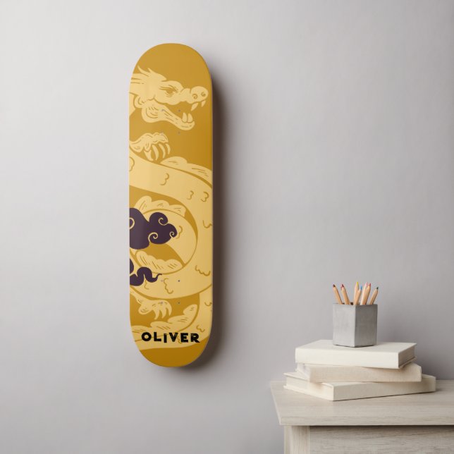 Personalised Chinese Dragon Skateboard (Wall Art)
