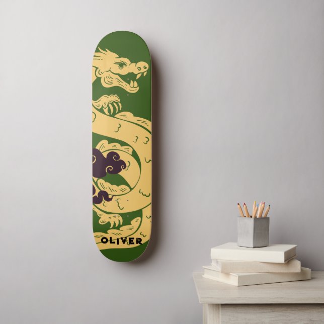 Personalised Chinese Dragon Skateboard (Wall Art)