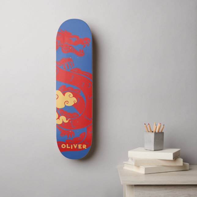 Personalised Chinese Dragon Skateboard (Wall Art)