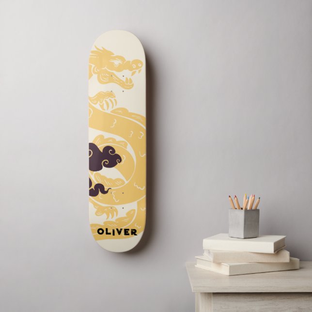 Personalised Chinese Dragon Skateboard (Wall Art)