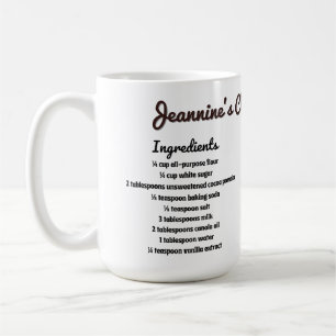 Personalised Chocolate Cake Recipe Mug