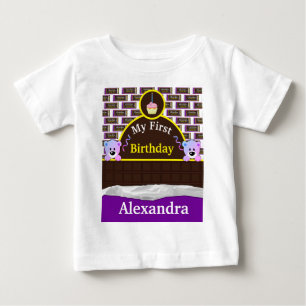 Personalised Chocolate Candy Bar Birthday Baby T-Shirt