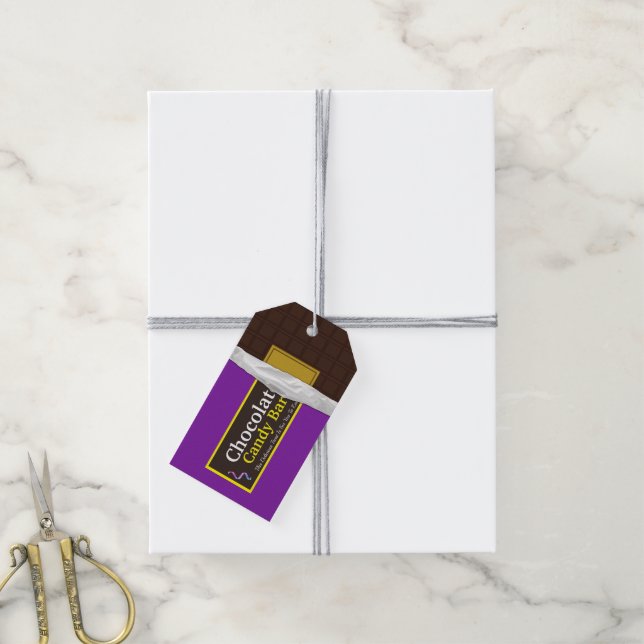 Personalised Chocolate Candy Bar Gift Tags (With Twine)