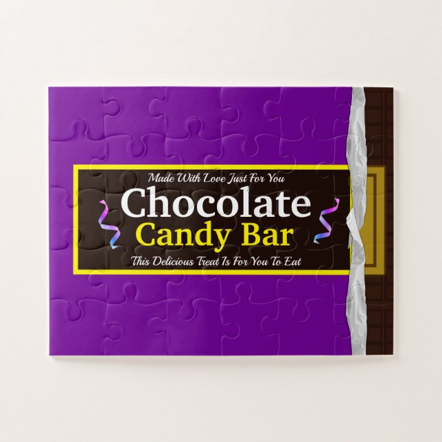 Personalised Chocolate Candy Bar Jigsaw Puzzle (Horizontal)