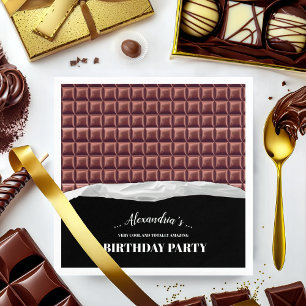 Personalised Chocolate Candy Bar Party Napkin