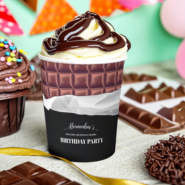 Personalised Chocolate Candy Bar Party Paper Cups (Creator Uploaded)
