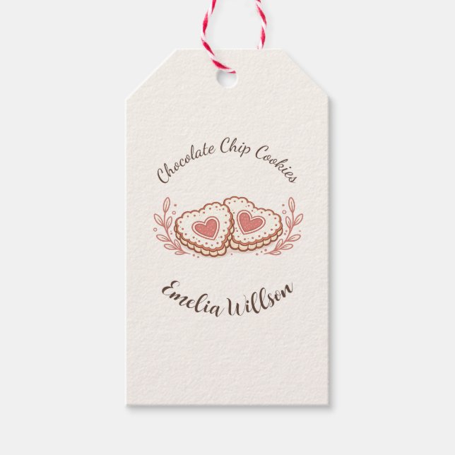 Personalised Chocolate Chip Cookies Gift Tags (Front)