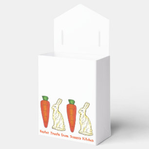 Personalised Chocolate Easter Bunny Carrot Treats Favour Box