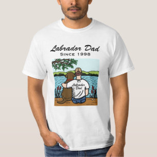 Personalised Chocolate Labrador and Dad 2 T-Shirt