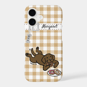 Personalised Chocolate Labrador and Doughnuts