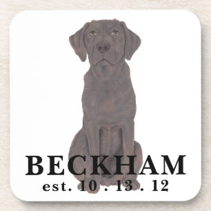 Personalised Chocolate Labrador Coaster