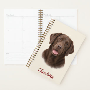 Personalised Chocolate Labrador Retriever Planner
