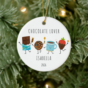 Personalised Chocolate Lover Christmas Ornament