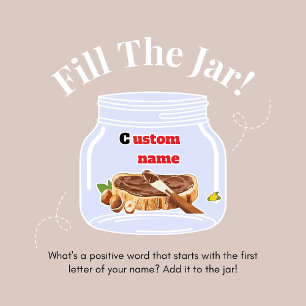 Personalised Chocolate Spread Vinyl Label NAME